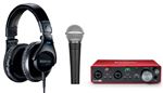 Shure SM58 Vocal Microphone with Focusrite Scarlett 2i2 Bundle